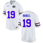 Men's Florida Gators #19 Jack Ruskell NCAA Nike White Authentic Stitched College Football Jersey PGC3162KI